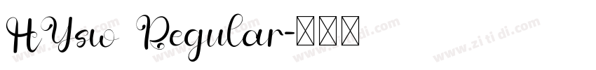 HYsw Regular字体转换